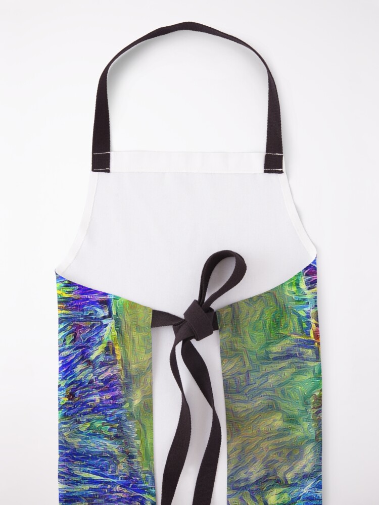 Alternate view of Artificial neural style Post-Impressionism cat Apron