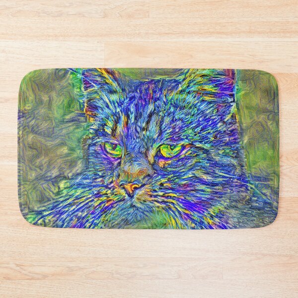 Item preview, Artificial neural style Post-Impressionism cat designed and sold by blackhalt.
