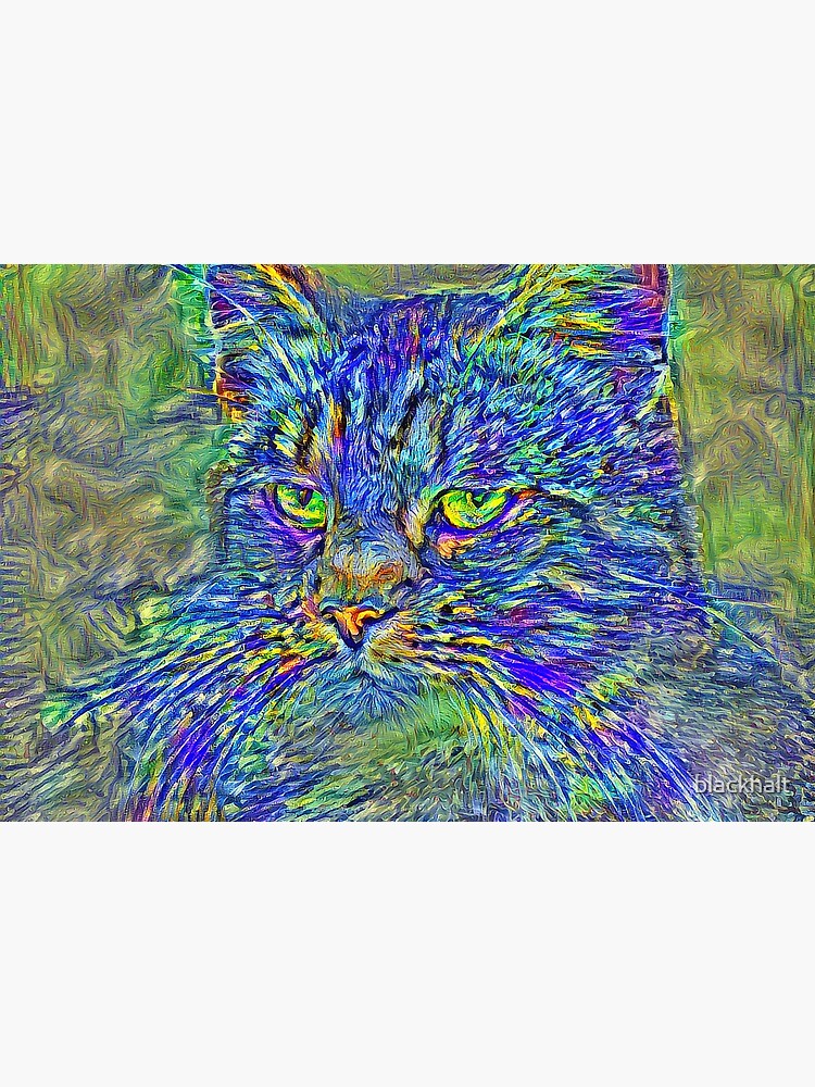 Artificial neural style Post-Impressionism cat by blackhalt