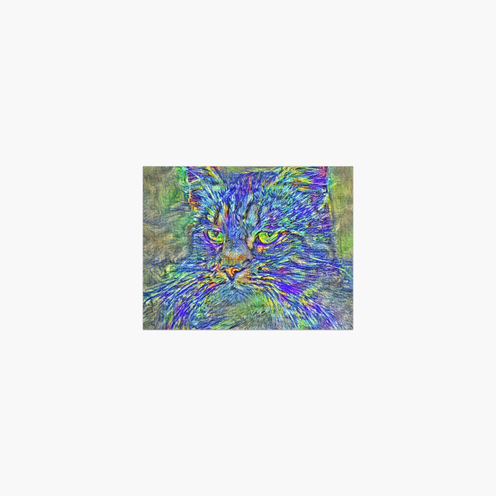 Artificial neural style Post-Impressionism cat Jigsaw Puzzle