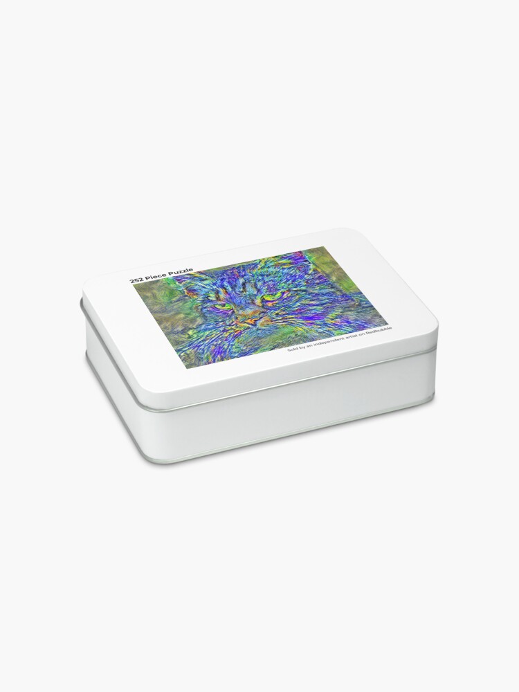 Alternate view of Artificial neural style Post-Impressionism cat Jigsaw Puzzle