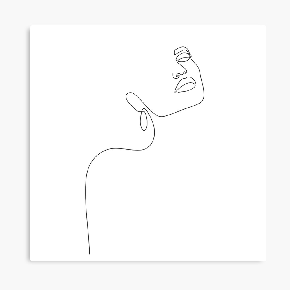 One Line Art Sinnliche Frauen Strichzeichnung Fotodruck Von Oneline4life Redbubble