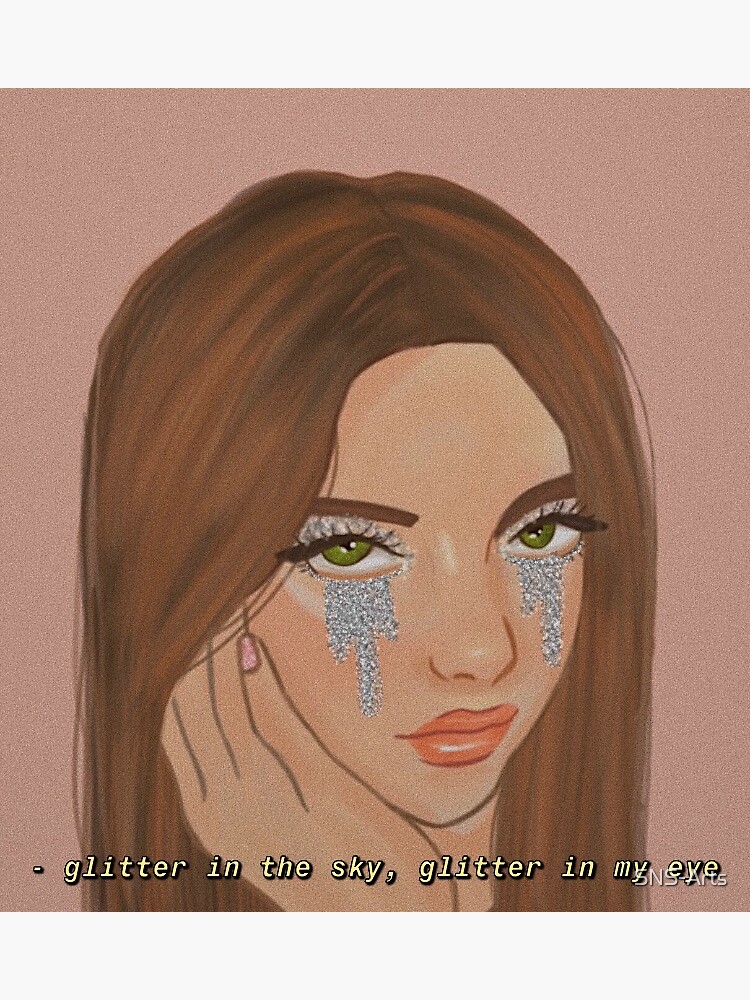"Glitter tears" Sticker for Sale by SNSArts Redbubble