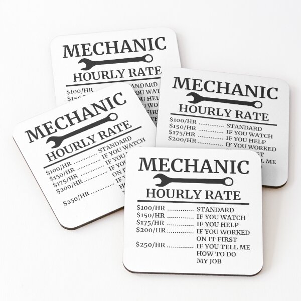 Item preview, Mechanic Hourly Rate  designed and sold by Vanover Designs.