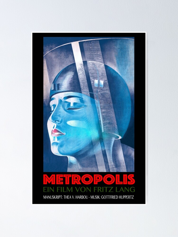 Metropolis Ein Film Von Fritz Lang Vintage Sci Fi Film Promotion Poster By Retroposters Redbubble