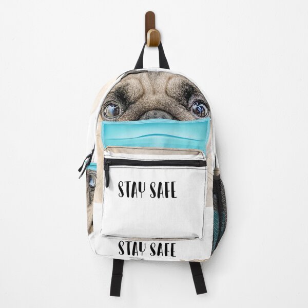 Item preview, Cute Pug Dog With Mask, Stay Safe designed and sold by MOKA META.
