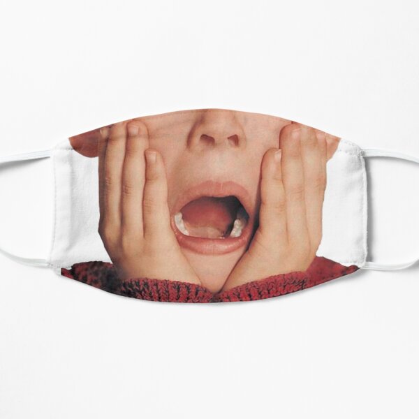 Home Alone Kevin mccallister Open Mouth Screaming Shocked Face Flat Mask