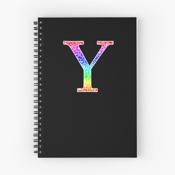 Item preview, The Letter Upsilon - Monogram in Rainbow Leopard Print designed and sold by Bumblefuzzies.