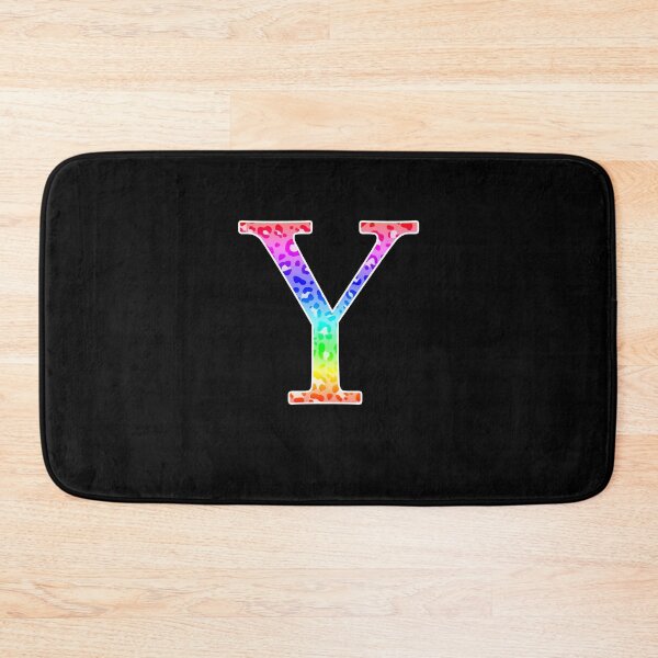 Item preview, The Letter Upsilon - Monogram in Rainbow Leopard Print designed and sold by Bumblefuzzies.