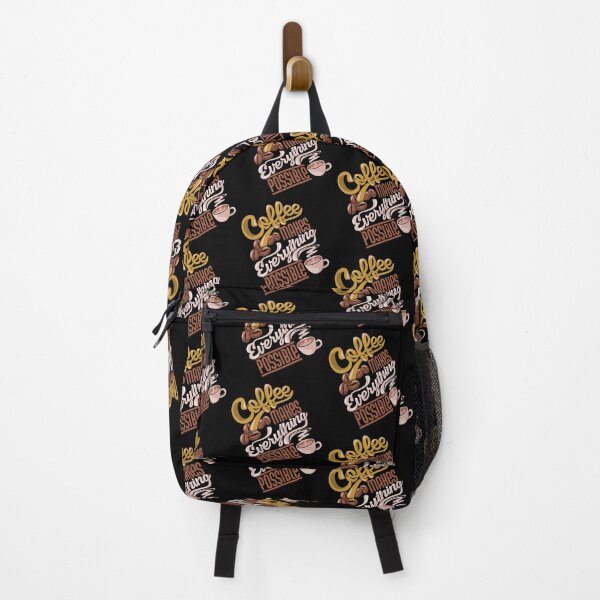 Item preview, Coffee makes everything possible black pattern designed and sold by coffeeapparel.