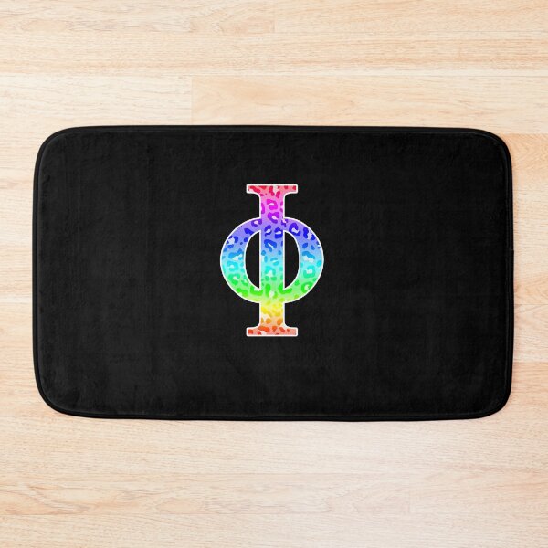 Item preview, The Letter Phi - Monogram in Rainbow Leopard Print designed and sold by Bumblefuzzies.