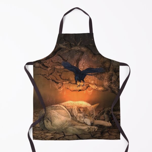 Item preview, Awesome wolf with crow , in the darkness of the night designed and sold by nicky2342.