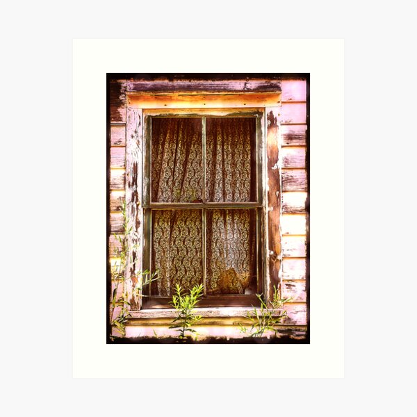 Item preview, Lace Curtain Window rural decay, abandoned house designed and sold by jemvistaprint.