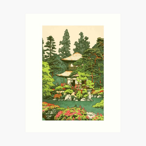 Item preview, Silver Pavilion - Yoshida Toshi - Japanese Art designed and sold by tsubadesigns.