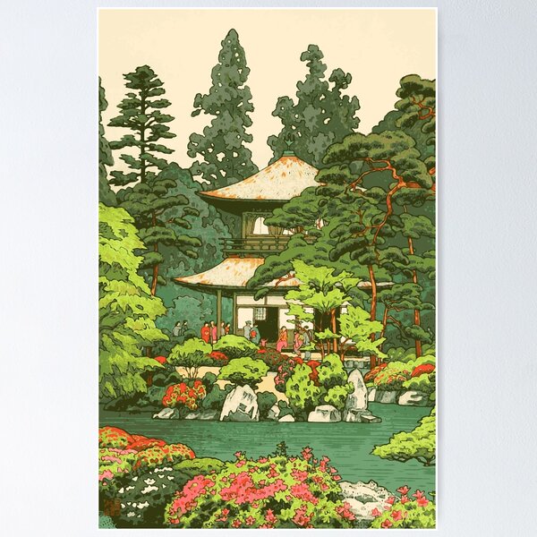Silver Pavilion - Yoshida Toshi - Japanese Art Poster