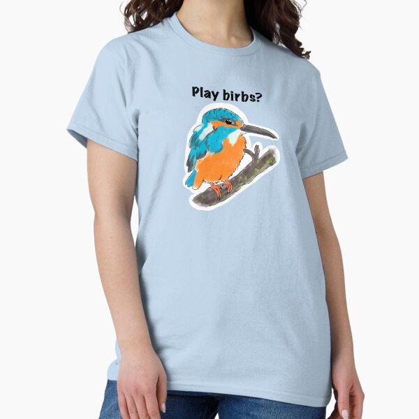 Item preview, Play birbs? Wingspan board game cute kingfisher - black text designed and sold by Artbyacat.