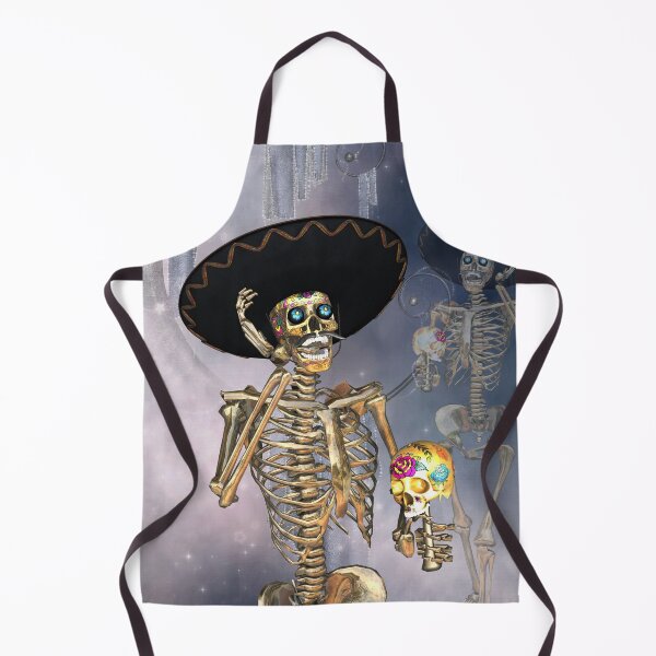 Item preview, Funny sugar skull skeleton with mexican hat designed and sold by nicky2342.