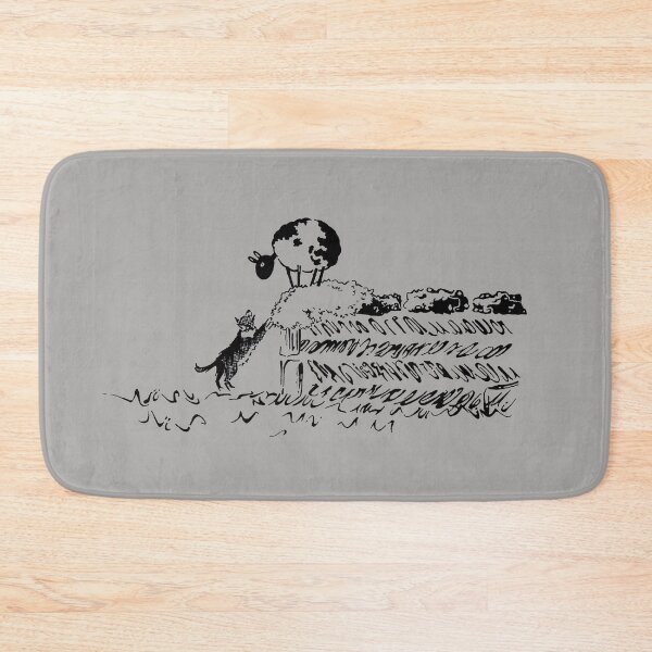 Item preview, Sheep dog and sheep going for a walk designed and sold by Sheepish Wanderings.