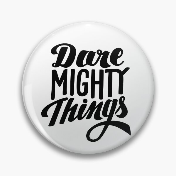 Item preview, Dare Mighty Things Lettering - Monochrome designed and sold by TheCurioTable.