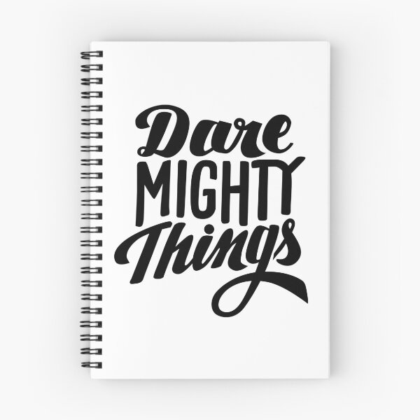 Item preview, Dare Mighty Things Lettering - Monochrome designed and sold by TheCurioTable.