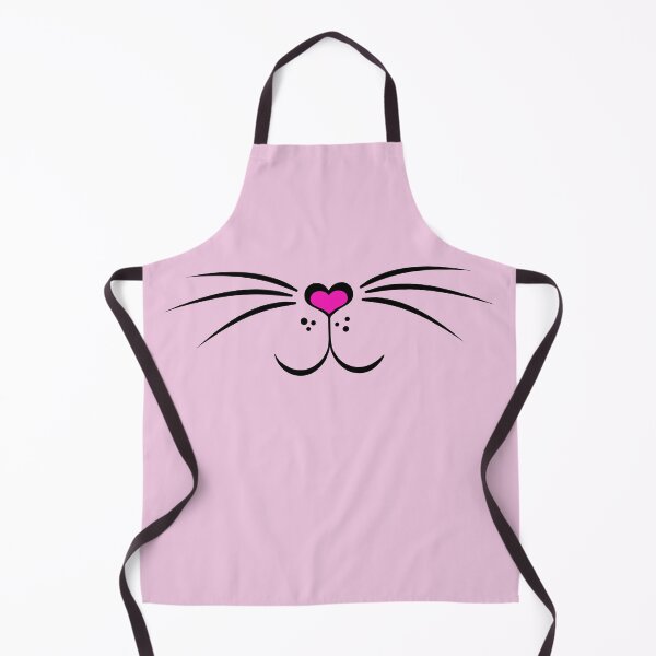 Item preview, Cats face mask cute kitty with heart kitten nose pink light pink - animal face designed and sold by MadandMean.