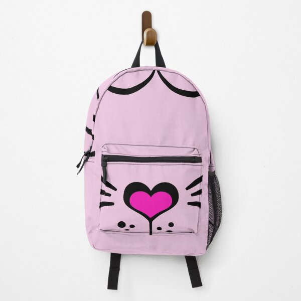 Item preview, Cats face mask cute kitty with heart kitten nose pink light pink - animal face designed and sold by MadandMean.