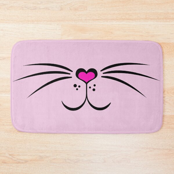 Item preview, Cats face mask cute kitty with heart kitten nose pink light pink - animal face designed and sold by MadandMean.
