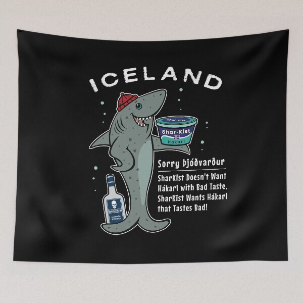 Item preview, Hákarl Iceland Shark Cartoon designed and sold by twHistory.
