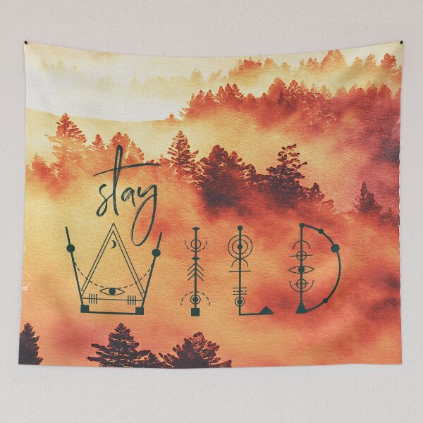 Item preview, Stay Wild Boho Mountain Scene designed and sold by Katey1285.