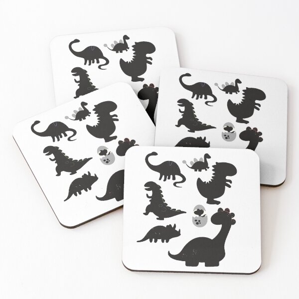 Item preview, Dinosaur Prints Black and white designed and sold by Clumsy Prints.