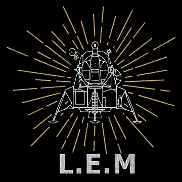 Artwork thumbnail, Lunar Excursion Module - with Rays by Mitch-Angelo