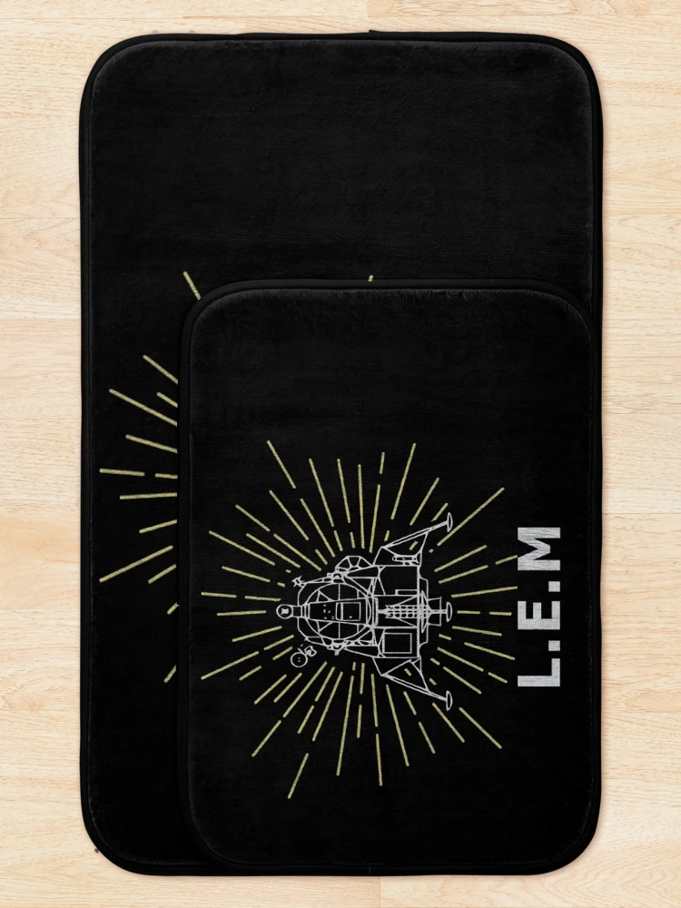 Thumbnail 5 of 6, Bath Mat, Lunar Excursion Module - with Rays designed and sold by Mitch-Angelo.