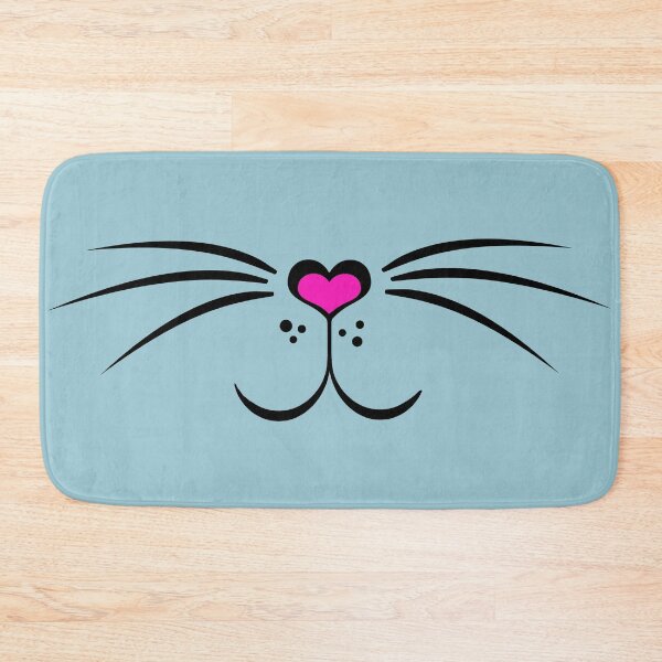 Item preview, Animal Face Cute Kitty in Light Blue - Cat Face designed and sold by MadandMean.