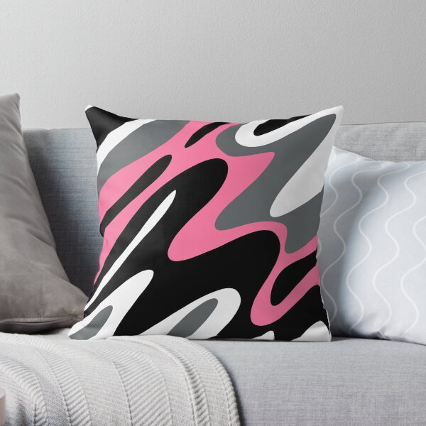 Go With the Flow Abstract Pattern Throw Pillow
