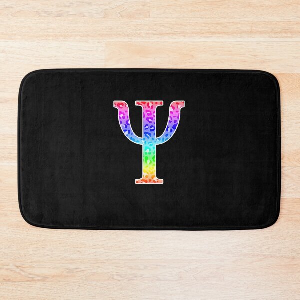 Item preview, The Letter Psi - Monogram in Rainbow Leopard Print designed and sold by Bumblefuzzies.