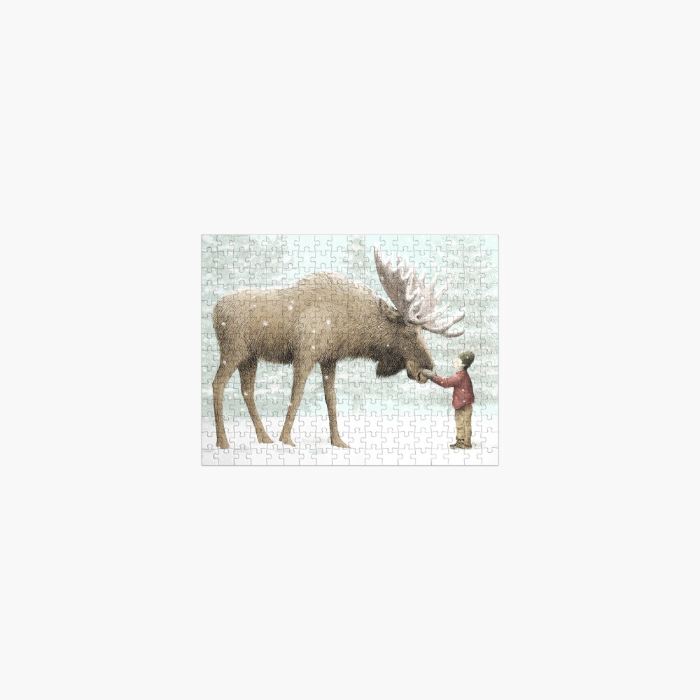 Boy and Moose Jigsaw Puzzle