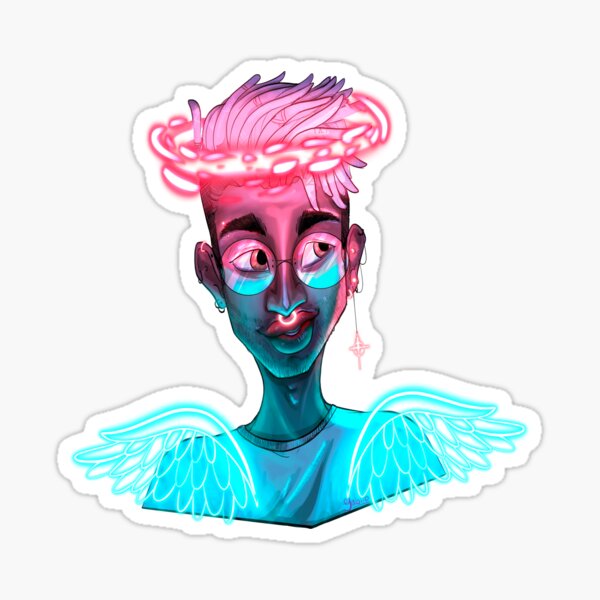 Neon angel Sticker