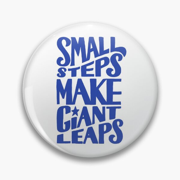 Item preview, Small Steps Make Giant Leaps - Cobalt Blue designed and sold by TheCurioTable.