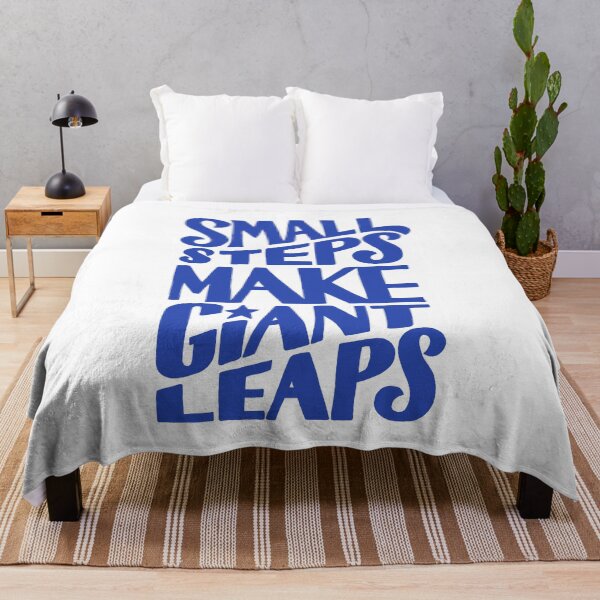 Item preview, Small Steps Make Giant Leaps - Cobalt Blue designed and sold by TheCurioTable.
