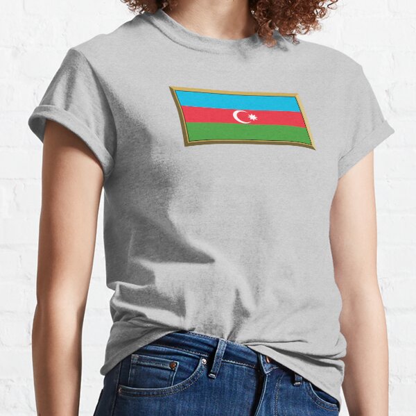 L/'Azerbaigian Faded BANDIERA Donna T-Shirt Tee Top azerbaycan azeri azero Camicia