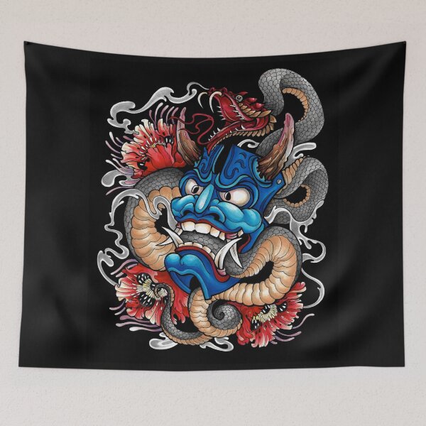 Item preview, Hannya Japanese Tattoo Art designed and sold by MashaPrilutzki.