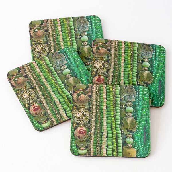 Item preview, Olive & Green wall of beads by Iritof designed and sold by iritof.