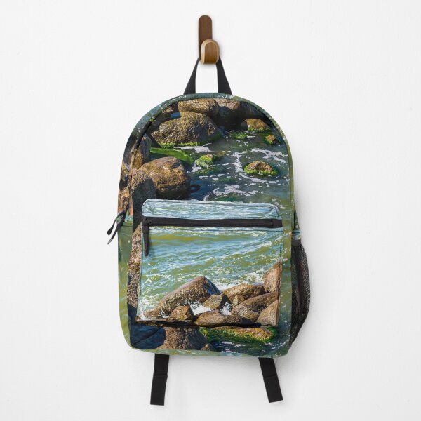 Item preview, Sea water breaking on the stone groyne designed and sold by lena-maximova.