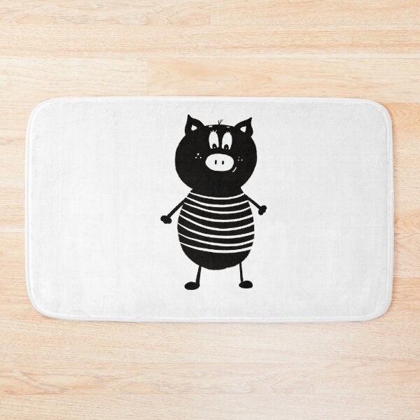 Item preview, Black and white pig designed and sold by KateCrafts.