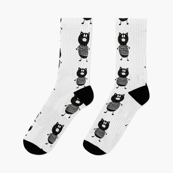 Item preview, Black and white pig designed and sold by KateCrafts.