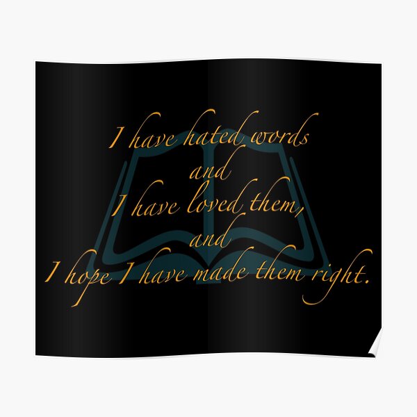 The Book Thief- I have hated words Poster