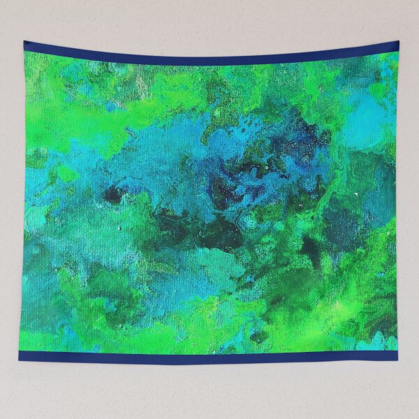 Item preview, Neon Green Genesis Abstract designed and sold by PaintedPuffer.