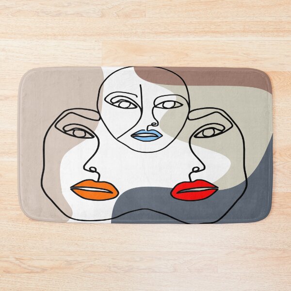 Item preview, Three-faces Abstract on a multi colored background. decorating, interiors designed and sold by jayne0524.