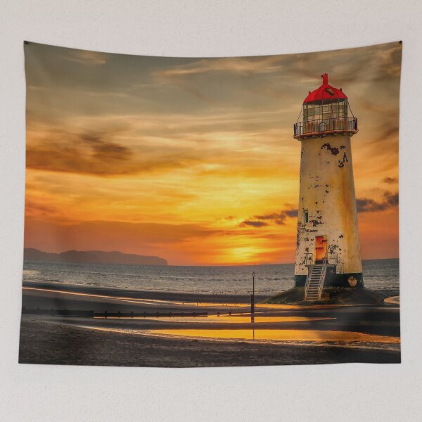 Item preview, Sunset At The Point of Ayr Lighthouse designed and sold by AJEvans.