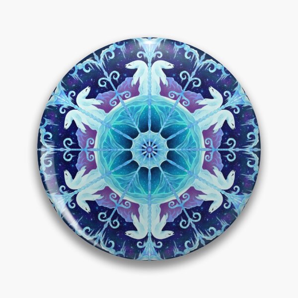 Item preview, Polar Bear Snowflake Mandala Illustration designed and sold by Brittany Barry Art.
